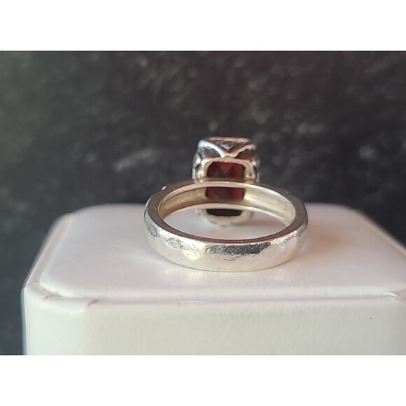 Silpada 925 Sterling Silver Garnet Solitaire Ring, Size US 6.25 Vintage - Picture 5 of 10